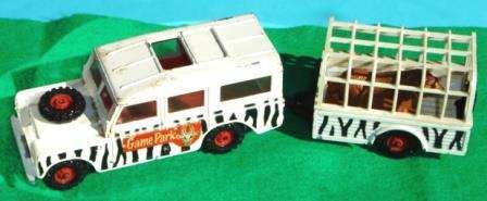 Corgi Safari Land Rover with Trailer and Lion.