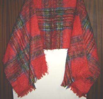 Vintage Royal Stewart Mohair Shawl.  Scottish     Craig-Na-Creidhe.