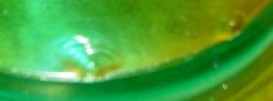 Large Heavy Green and Gold Display Bowl.