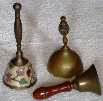 A lot of Bells, and other brass items from a collection of brass smalls.