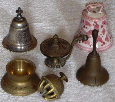 A lot of Bells, and other brass items from a collection of brass smalls.