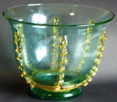 Large Vintage Glass Vase imported from Scotland approx 1964    *Sp.