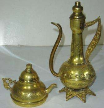 A pair of Brass Kettles