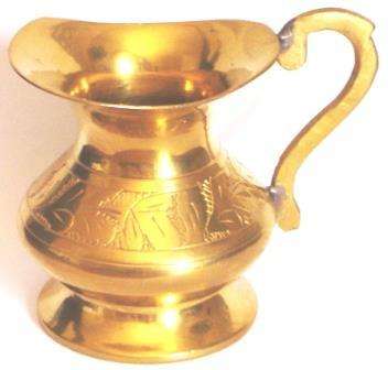 Small Brass Jug.   Parts lathe turned.