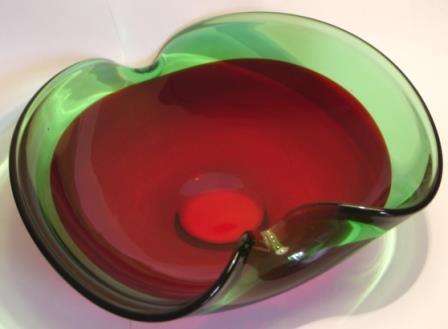 A magnificient Red & Green Pansy Bowl.
