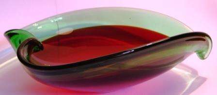 A magnificient Red & Green Pansy Bowl.