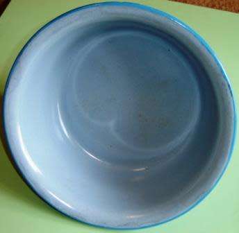 Vintage Blue Enamel Basin.  Made by Glud & Marstrand Denmark