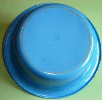 Vintage Blue Enamel Basin.  Made by Glud & Marstrand Denmark