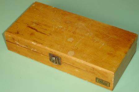 Vintage set of Apothecary Weights in oak box.