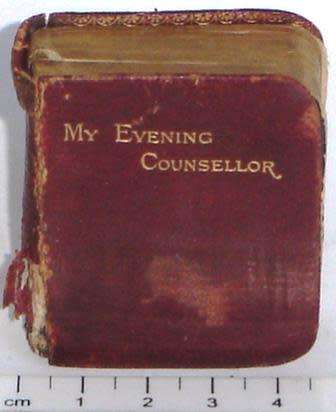 Miniature Book 'My Evening Counsellor'. Oxford 1900.