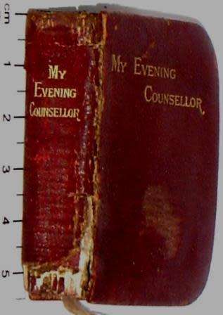 Miniature Book 'My Evening Counsellor'. Oxford 1900.