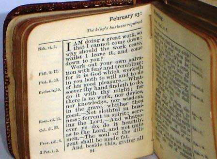Miniature Book 'My Evening Counsellor'. Oxford 1900.