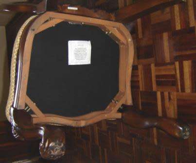 Two Occasional Chairs with horse shoe arm/back rest.  Recently reupholstered.