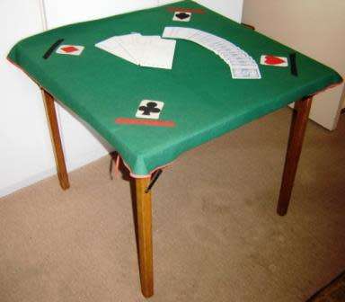 Bridge Table.   Made of Saligna  timber, needs TLC.