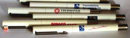 Parker Rollerball Pens (5 of)   with advertising on them.