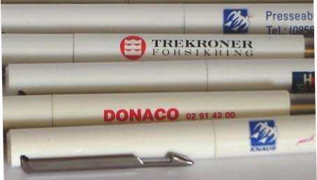 Parker Rollerball Pens (5 of)   with advertising on them.