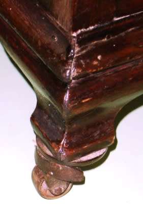 Antique Piano Stool with Marquetry and folding music storage space.