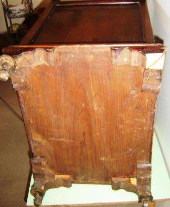 Antique Piano Stool with Marquetry and folding music storage space.