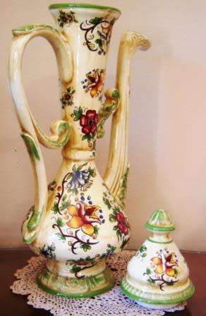 Exotic Capidomonte Porcelain Coffee Pot.   ( Large).