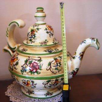 Exotic Capidomonte Porcelain Tea Pot.   ( Large).