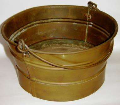 Vintage Brass Half-Bucket