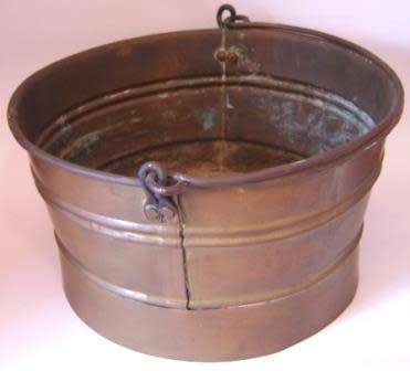 Vintage Brass Half-Bucket