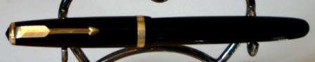 Parker Duofold Fountain Pen.  Black with Osmiroid 35 Nib. Color Black.