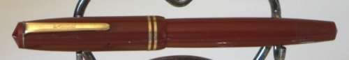 Parker Popular Fountain Pen.  Red/Brown color.  (Olsen Period)