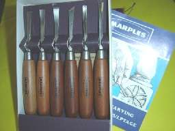 Set of 6 Marples Carving Tools New