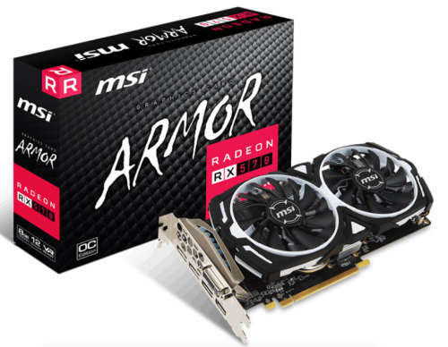 MSI Gaming Radeon RX 570 256-bit 4GB GDRR5 DirectX 12 VR Ready CFX Graphcis Card
