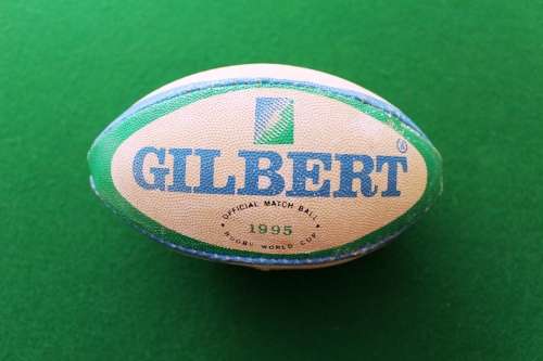 Miniature Rugby World Cup 1995 Gilbert Memorabilia Match Ball (rare find!)