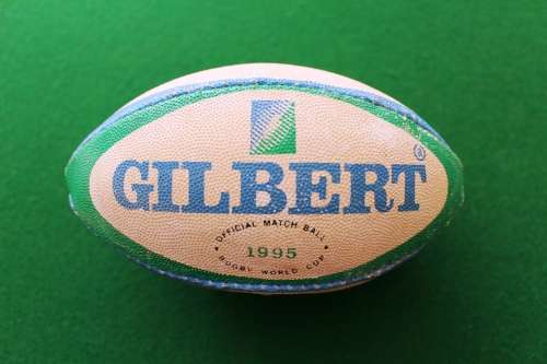 Miniature Rugby World Cup 1995 Gilbert Memorabilia Match Ball (rare find!)