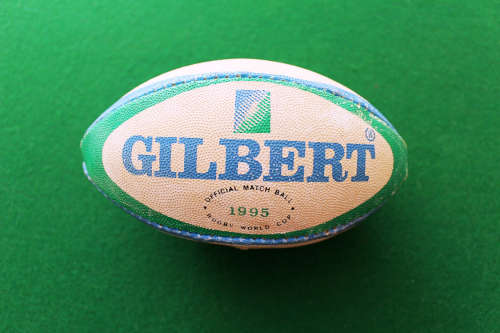 Miniature Rugby World Cup 1995 Gilbert Memorabilia Match Ball (rare find!)