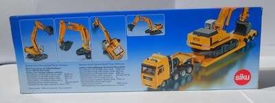 Heavy Haulage Transporter with Flat Bed Trailer & Liebherr Excavator -1:87 Siku