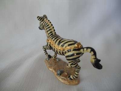 Zebra Treasurine Secret Trinket Box