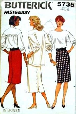 BFA - BUTTERICK Pattern 5735 ( SIZE 8,10,12 )
