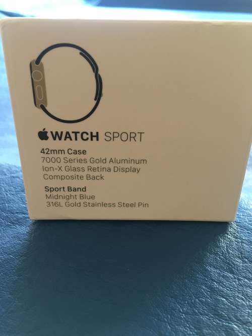 BLACK FRIDAY !!! APPLE WATCH 42MM 1ST GEN - GOLD + NAVY SPORT BAND - BRAND NEW+ WARRANTY !!!