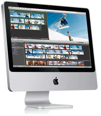 APPLE IMAC 24" A1225 - CORE 2 DUO - 320GB EXCELLENT CONDITION + APPLE KEYBOARD & MOUSE !!!