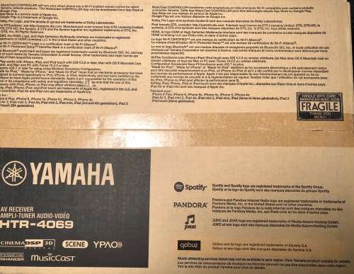 YAMAHA HTR-4069 5.1 AV RECIEVER - 4K ULTRA HD - WIFI - BLUETOOTH - BRAND NEW + WARRANTY !!!