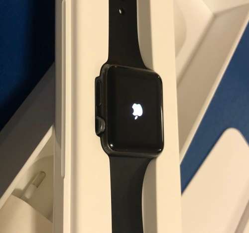 APPLE WATCH 42MM 1ST GEN - SPACE GREY & BLACK SPORT BAND - DEMO UNIT - LIKE NEW
