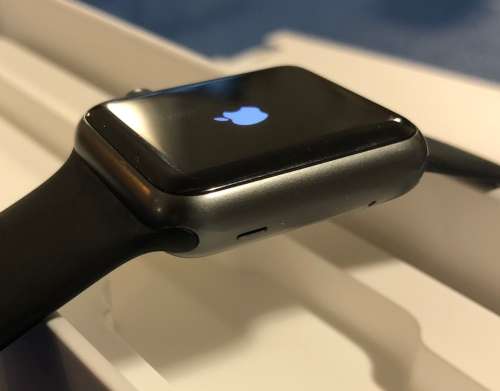 APPLE WATCH 42MM 1ST GEN - SPACE GREY & BLACK SPORT BAND - DEMO UNIT - LIKE NEW
