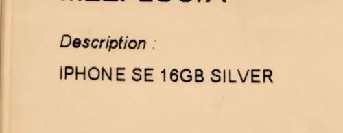 APPLE iPHONE SE 16GB - SILVER - IN BOX - DEMO UNIT ( LIKE NEW CONDITION ) + WARRANTY !!!