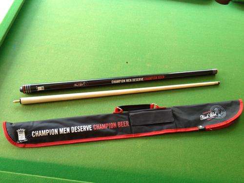 2 Piece pool cue, branded CARLING BLACK LABEL