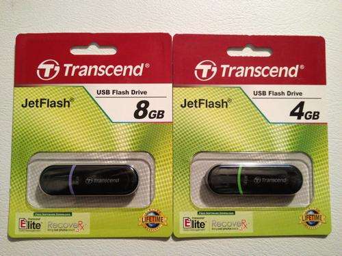 TRANSCEND JETFLASH 300 - 8GB + 4GB USB FLASH DRIVE - COMBO DEAL !!! - ORIGINAL - LIFETIME WARRANTY