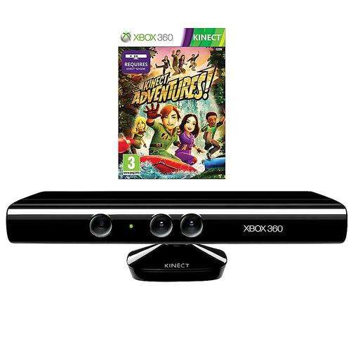 XBOX 360 KINECT SENSOR + KINECT ADVENTURES - USED IN EXCELLENT  CONDITION
