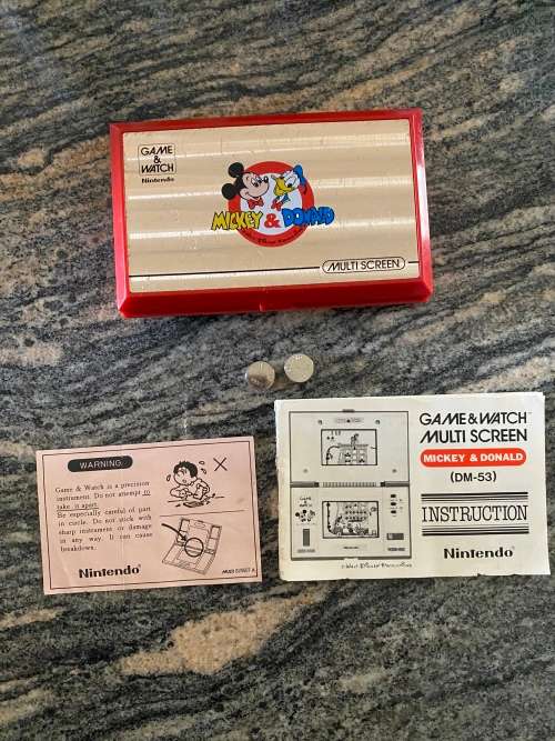 NINTENDO GAME & WATCH - MICKEY & DONALD - IN ORIGINAL BOX WITH MANUALS
