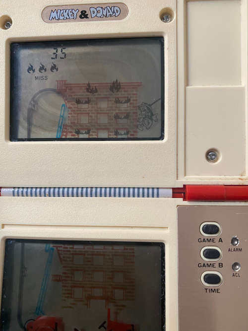 NINTENDO GAME & WATCH - MICKEY & DONALD - IN ORIGINAL BOX WITH MANUALS