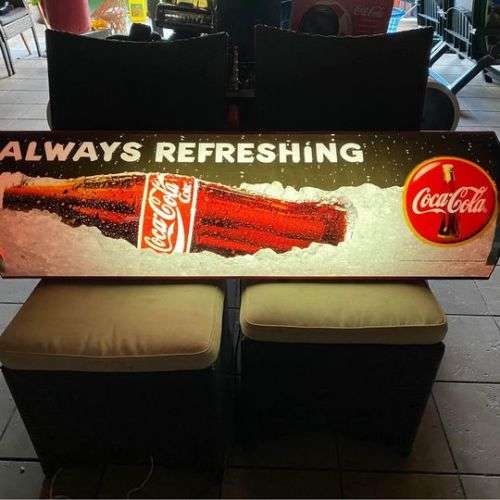 VINTAGE COCA-COLA LIGHT BOX - ORIGINAL