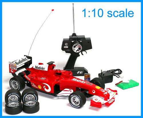 F1 radio control car, 1/10 big, rechargeable