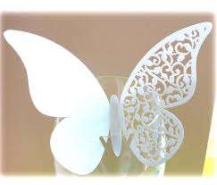 Place Card - Butterfly Scroll 10 pieces